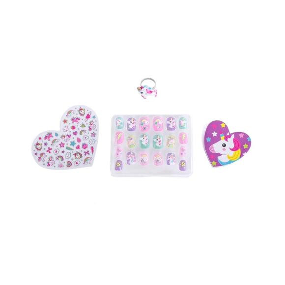 Hot Focus Pop Nail Glitz - 3D Unicorn Nail Art Kit for Girls - 65 Piece Set - Picture 2 of 6